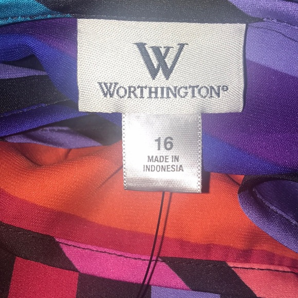 NWT Worthington Radiant Stripe Colorful Mini Dress - Picture 5 of 6